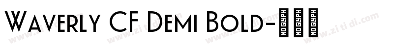 Waverly CF Demi Bold字体转换